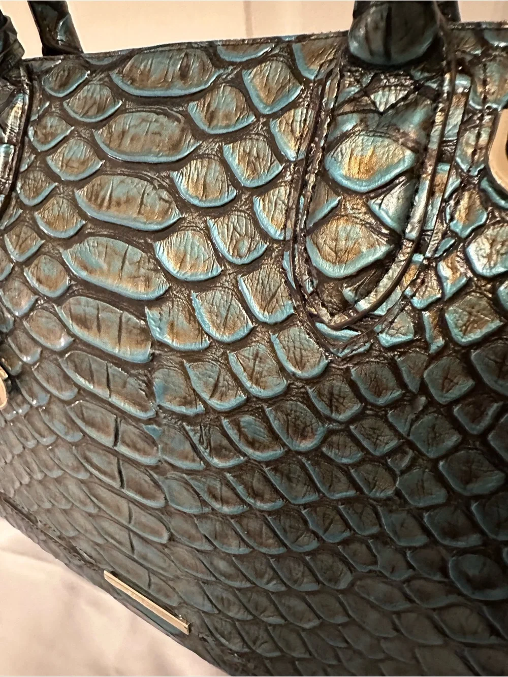 Brahmin Bird of Paradise Brasilia Large Caroline Leather Satchel